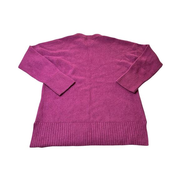 Abercrombie & Fitch Women’s M Magenta Ribbed Crewneck Sweater Preppy Minimalist - Picture 4 of 4